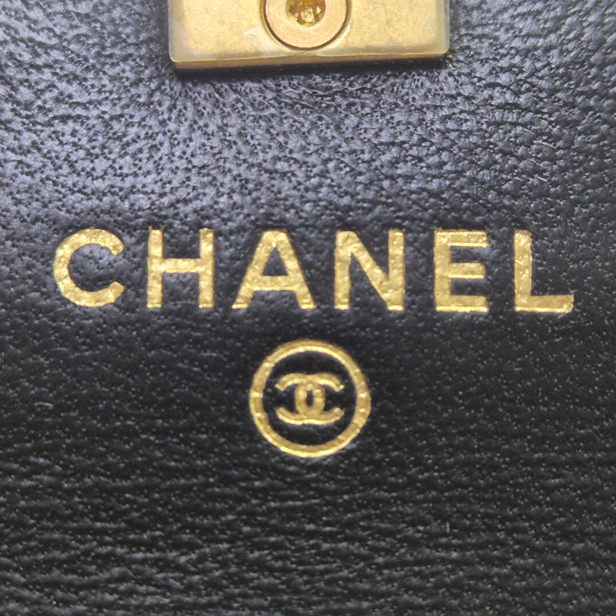 Chanel Pearl Crush Flap Wallet/Card Holder On Chain Lambskin Ghw (Black)