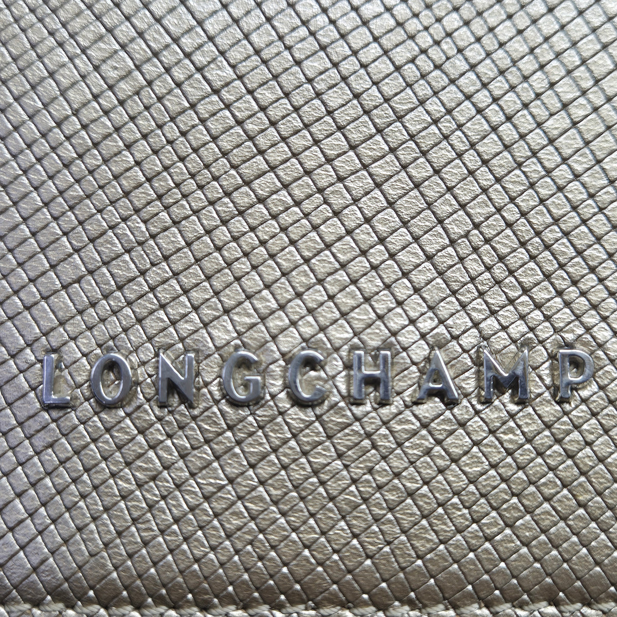 Longchamp Quadri Metallic Leather Crossbody Ghw (Metallic Gold)