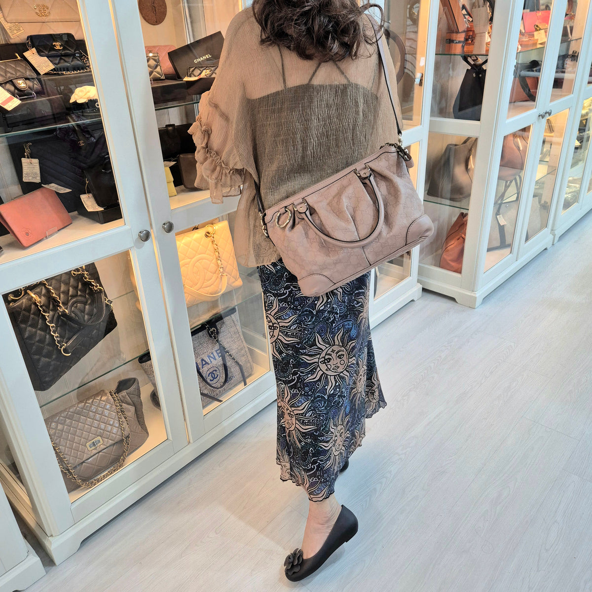 Gucci Guccissima Leather Sukey Tote Bag Ghw (Blush Pink)