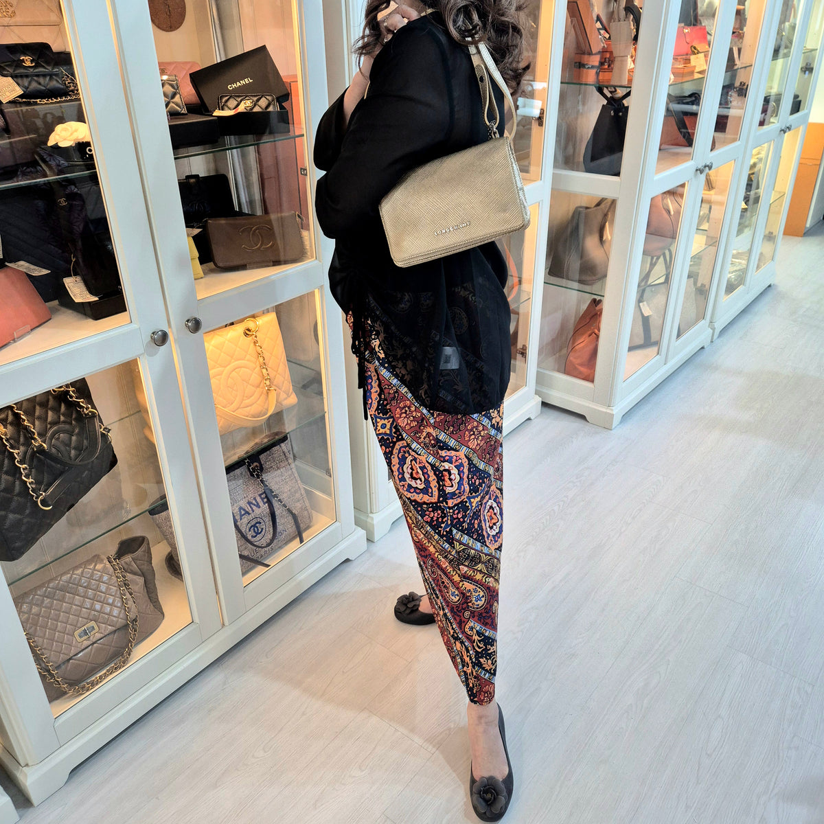 Longchamp Quadri Metallic Leather Crossbody Ghw (Metallic Gold)