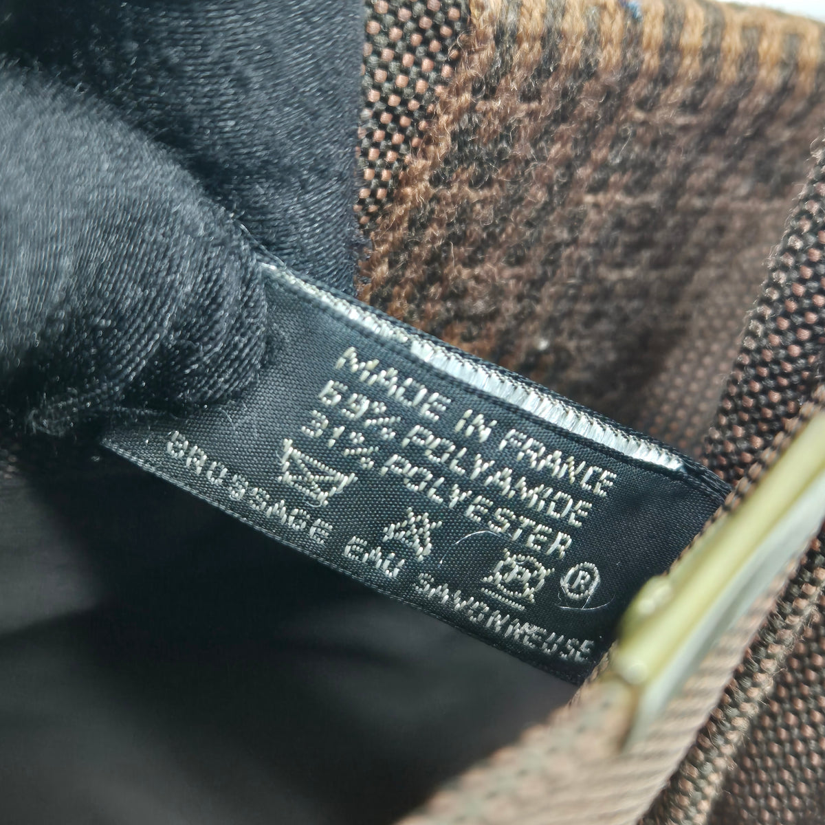 Hermes Herline Canvas Pochette Crossbody (Brown)
