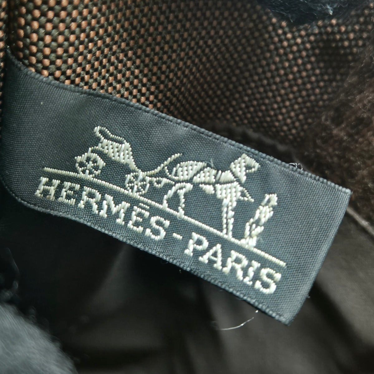 Hermes Herline Canvas Pochette Crossbody (Brown)