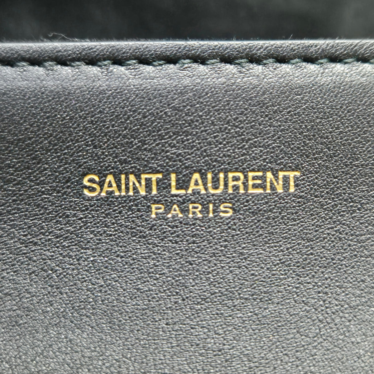 YSL Ligne Y Clutch Calfskin Leather Ghw (Black)