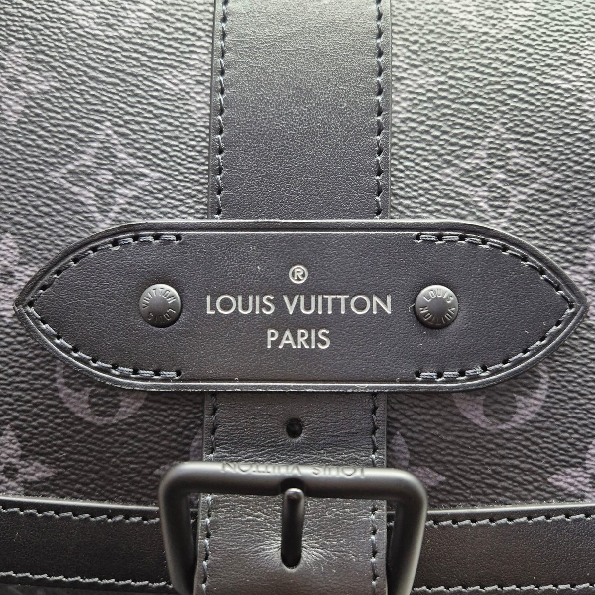 Louis Vuitton Saumur Backpack Monogram Eclipse Matte Black Hw