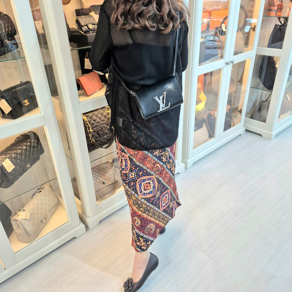 Louis Vuitton Louise Pochette Epi Black Shw