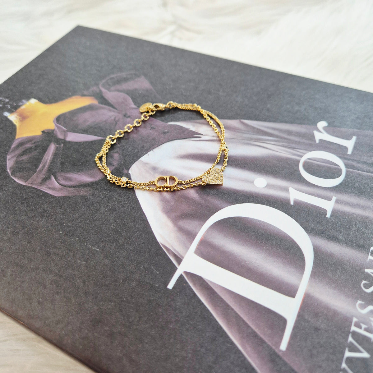 Christian Dior Clair D Lune Double Strand Bracelet Ghw