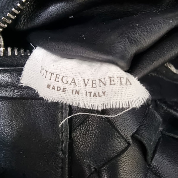 Bottega Veneta New Roma Intrecciato Satchel Bag Shw (Black)