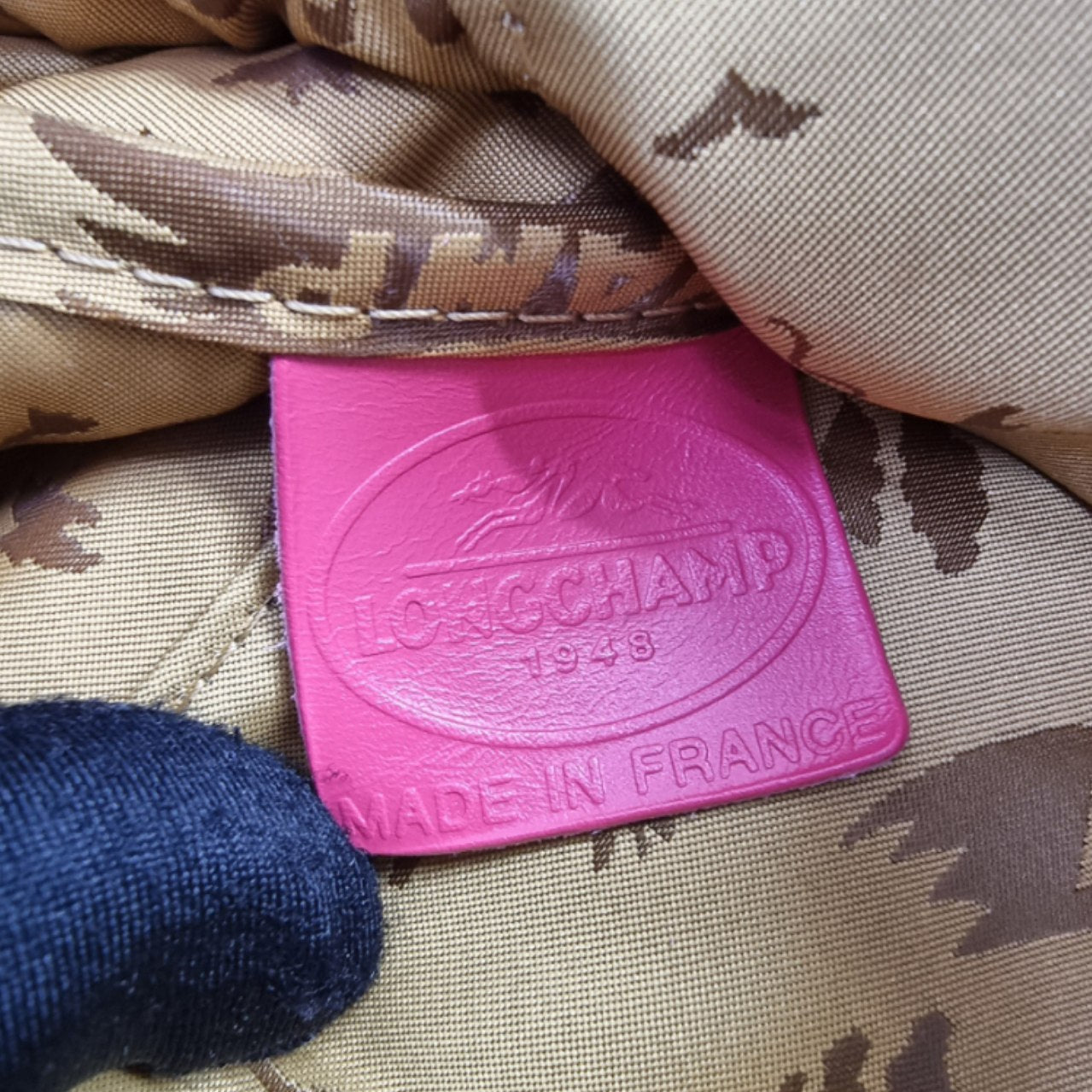 Longchamp Le Pliage Cuir Small Tote Bag Ghw (Dark Pink)