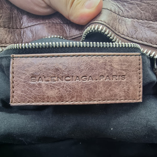 Balenciga Giant 21 Lambskin Leather Shw (Brown)