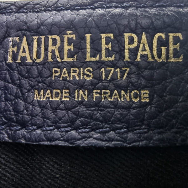 Faure Le Page Cartouchiere 21 leather Crossbody Shw (Blue)