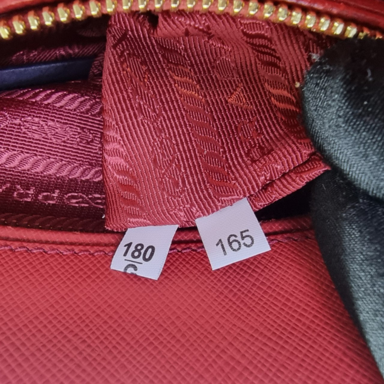 Prada BN1801 Galleria Saffiano Lux Small Double Zip Tote Bag Ghw (Fuoco/Red)