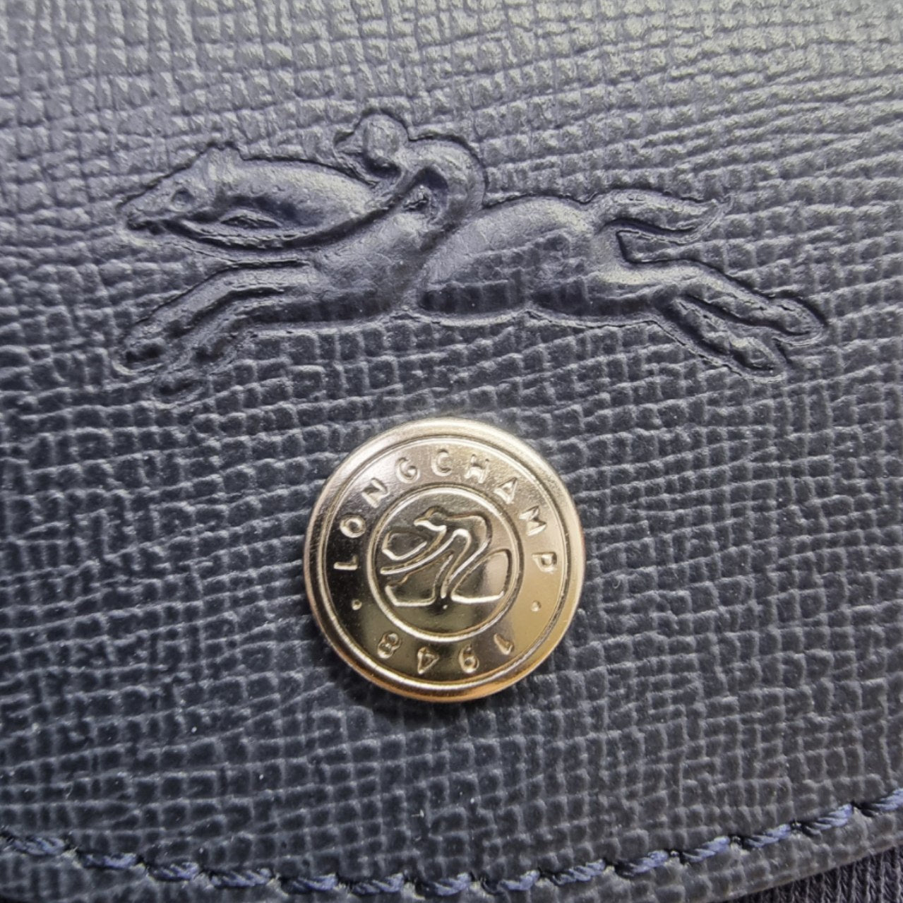 Longchamp Le Pliage Universel Cotton Jersey Pouch W/Handle Shw (Marine/Blue)