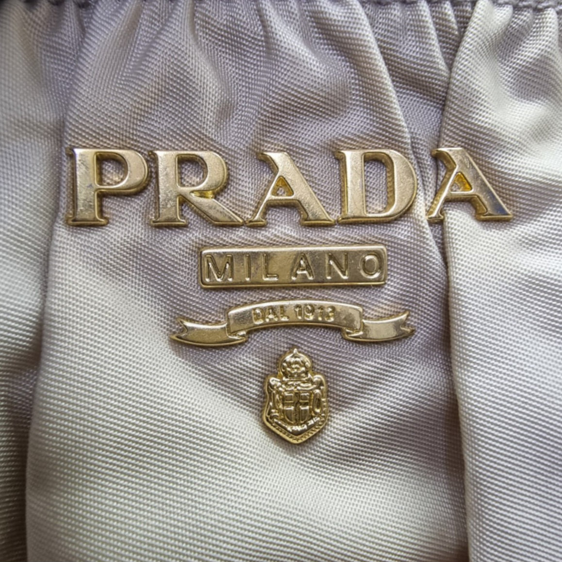 Prada Nylon Gaufre Tote Bag Ghw (Off White)