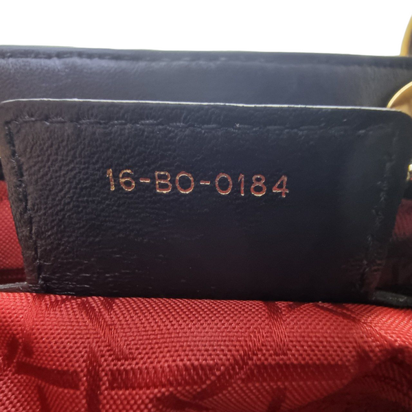 Christian Dior Lady Dior Medium Cannage Lambskin Ghw (Black)