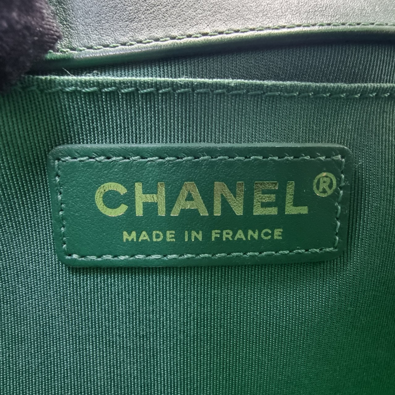 Chanel Boy Medium Lambskin Ghw (Green)