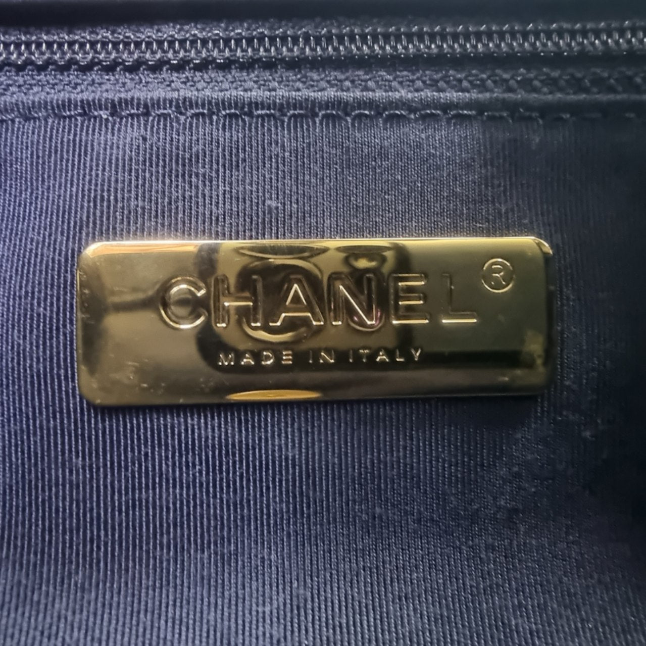 Chanel C19 Small Flap Goatskin 3 Tone Hw (Navy Blue)