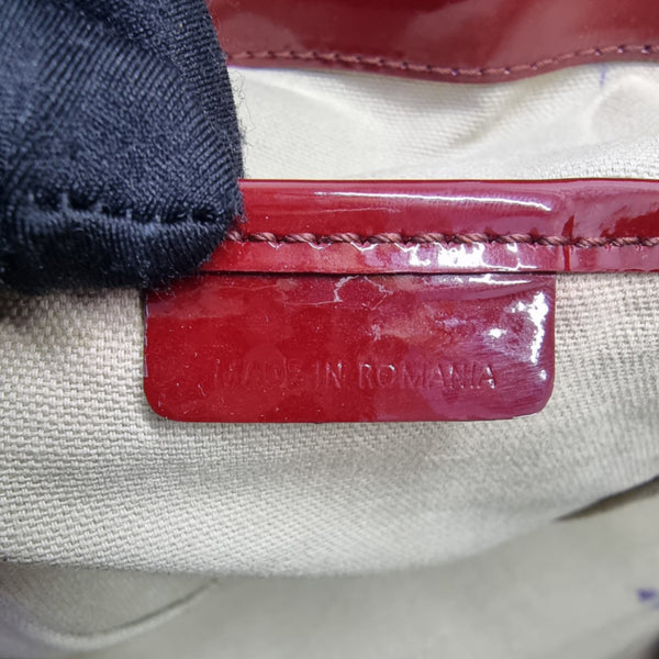 Burberry Nova Check Heart Print Canvas Shoulder Bag Rhw (Red)