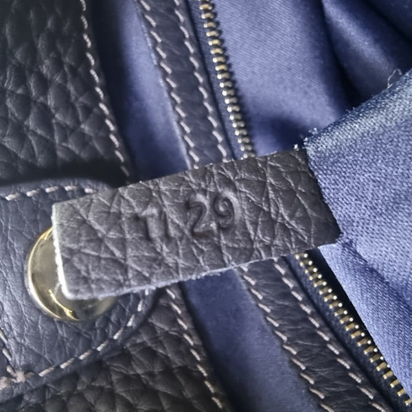 Tods ALH Side Zip Leather Hobo Bag Ghw (Black/Grey)