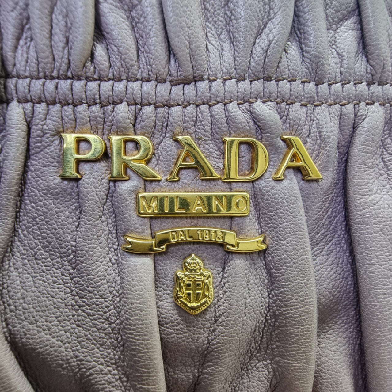 Prada Nappa Gaufre Leather Clutch Ghw (Pink)