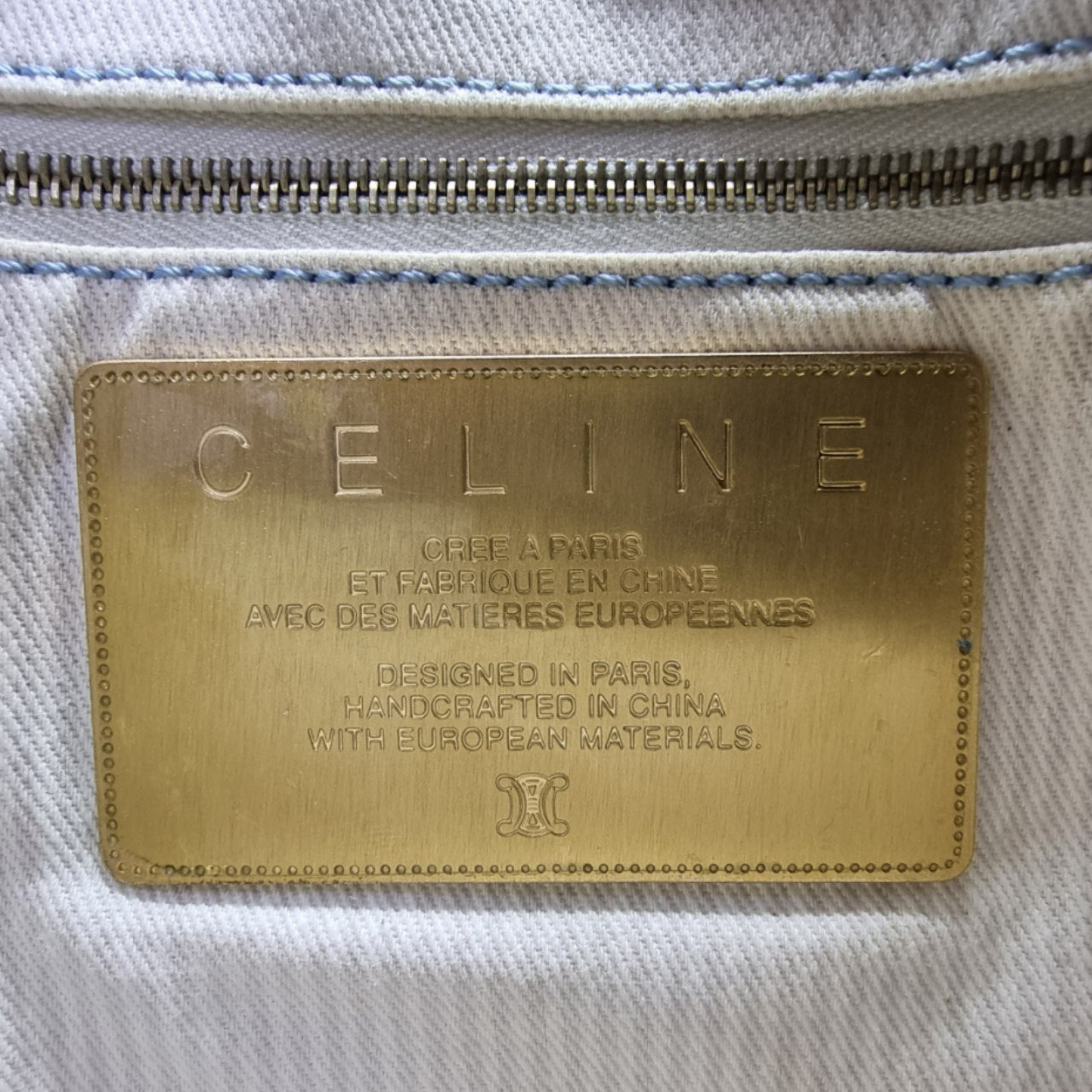 Celine Macadam Canvas Top Handle (Light Blue)