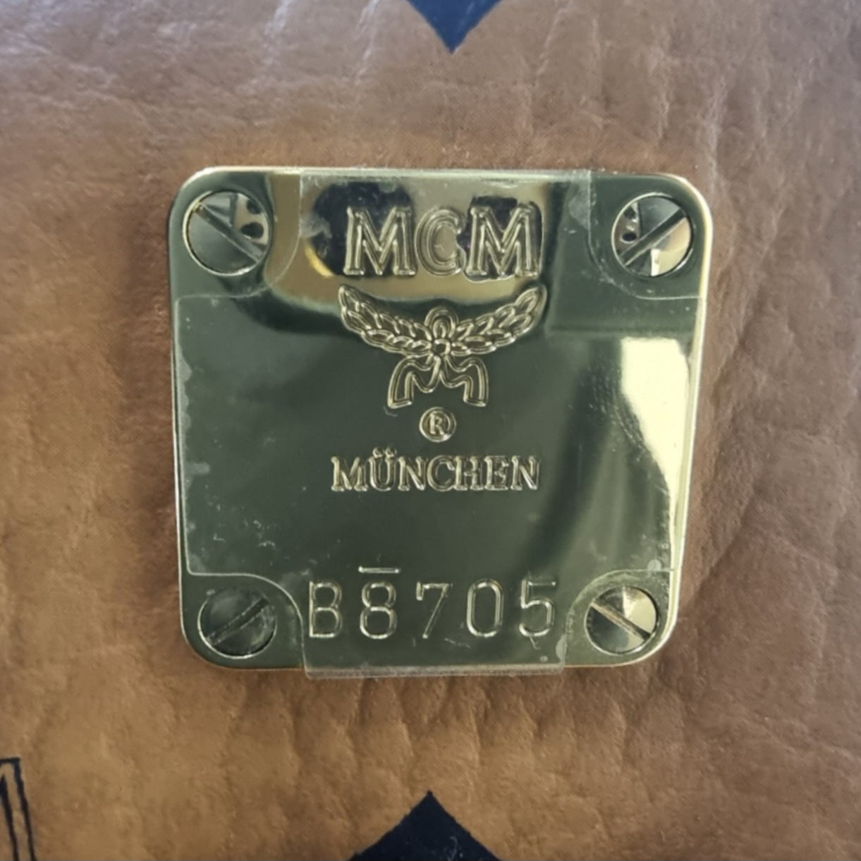 MCM Sling Bag Visetos Monogram Canvas Cognac Ghw