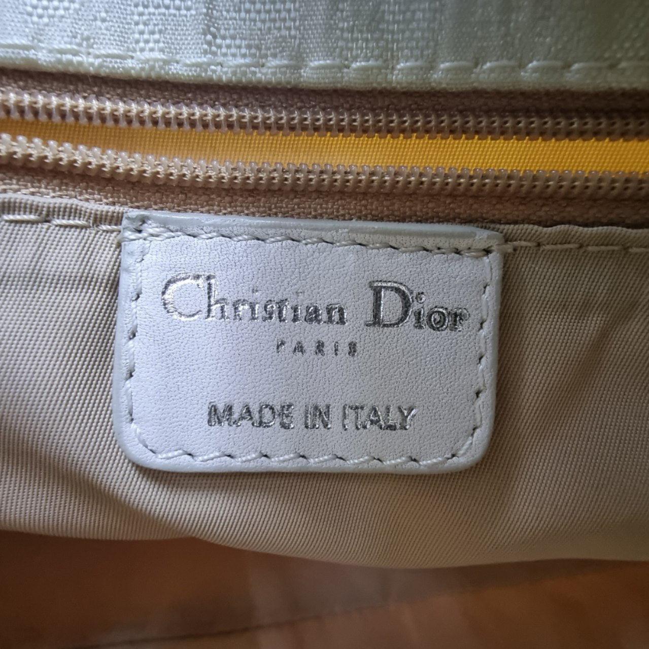 Christian Dior Diorissimo Trotter Nylon Shoulder Bag Shw (Cream)