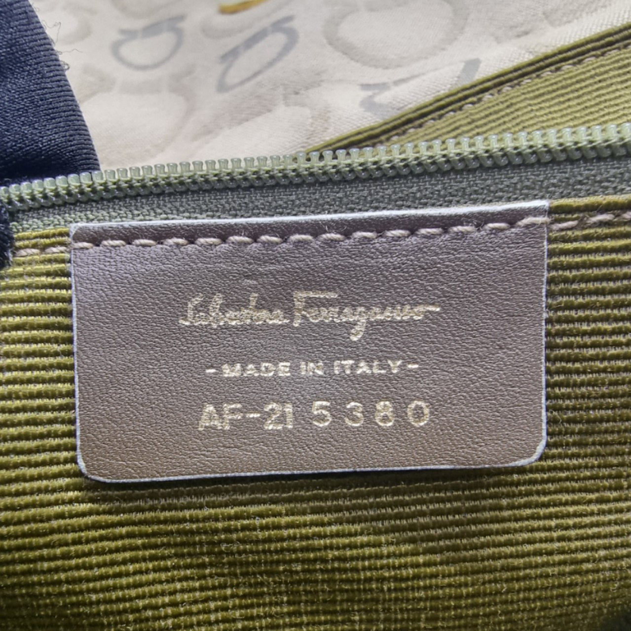 Salvatore Ferragamo Gancini Canvas Shoulder Bag Ghw (Brown)