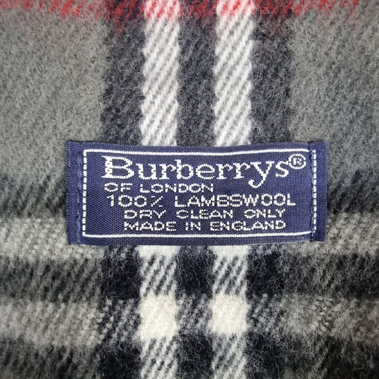 Burberry Nova Check Lambswool Muffler (Grey/Black/White)