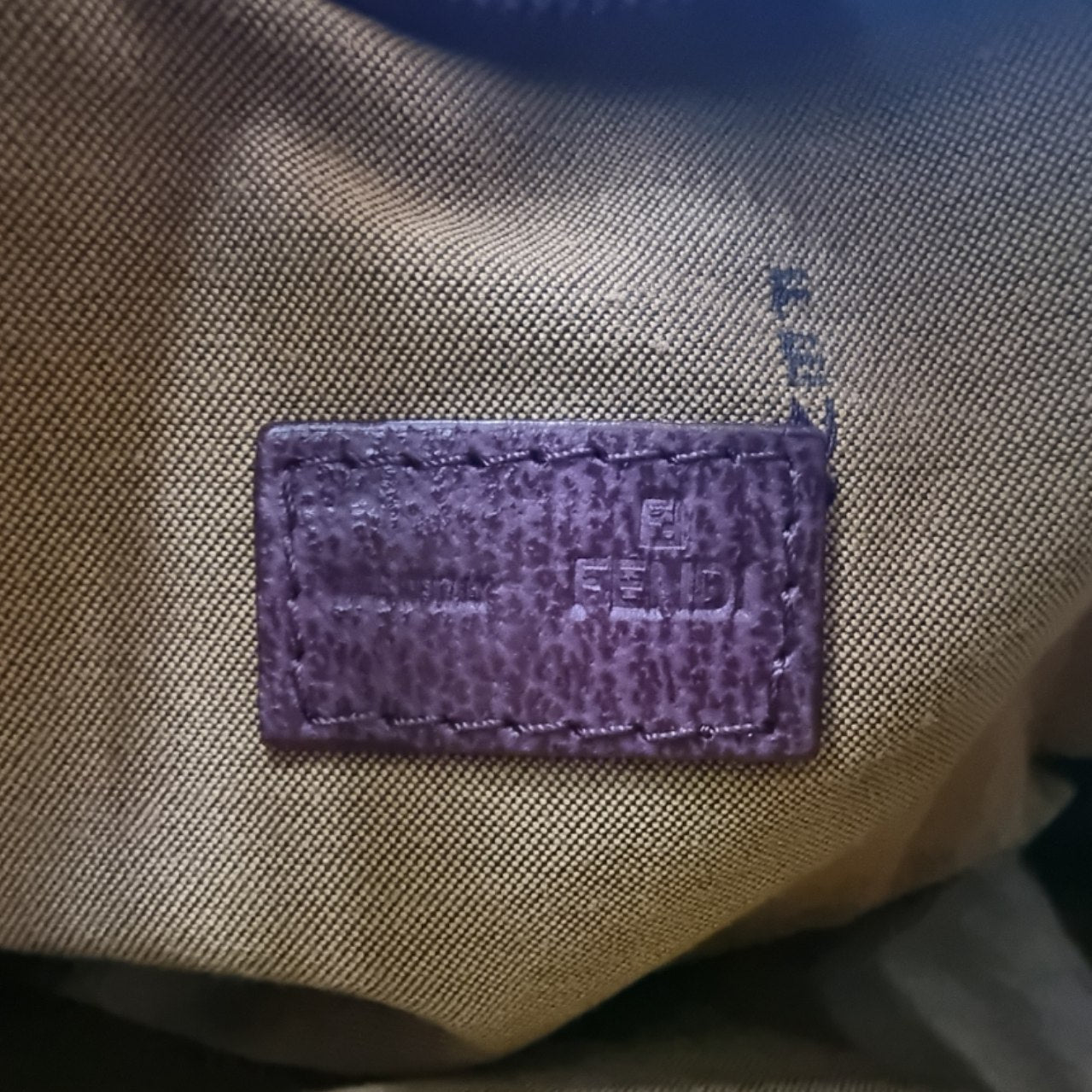 Fendi Zucca Zip Code Nylon Top Handle Shw (Burgundy)