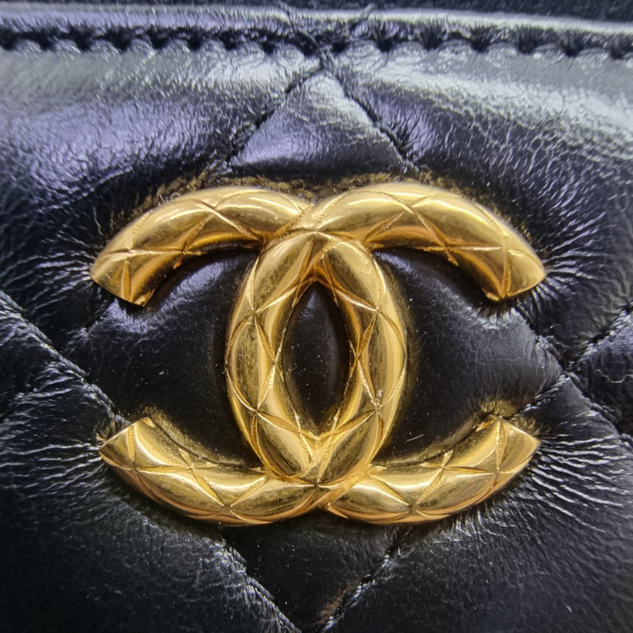 Chanel Vanity Case Lambskin Ghw (Black)