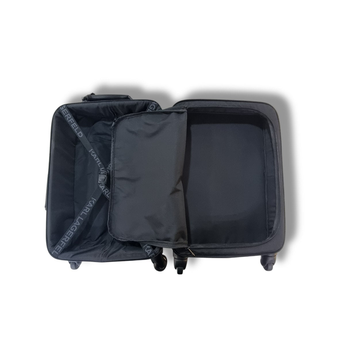 Karl Lagerfeld K/Monogram Trolley Case Bhw (Black/Grey)