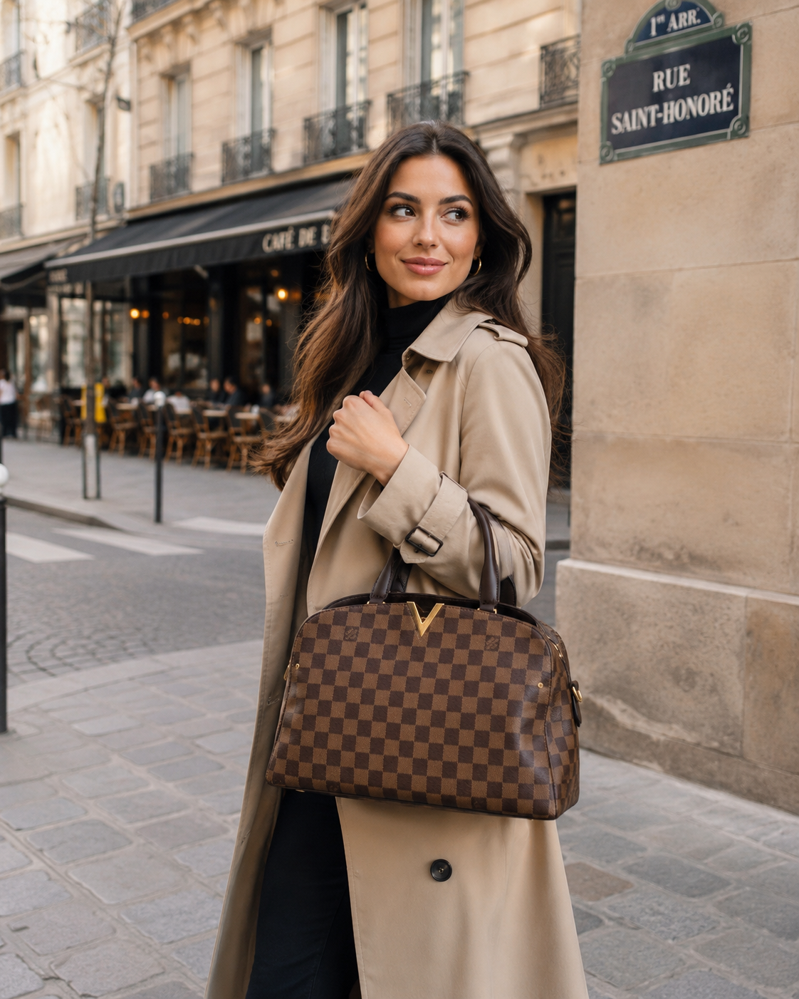 Louis Vuitton Kensington Bowling Bag Damier Ebene Ghw