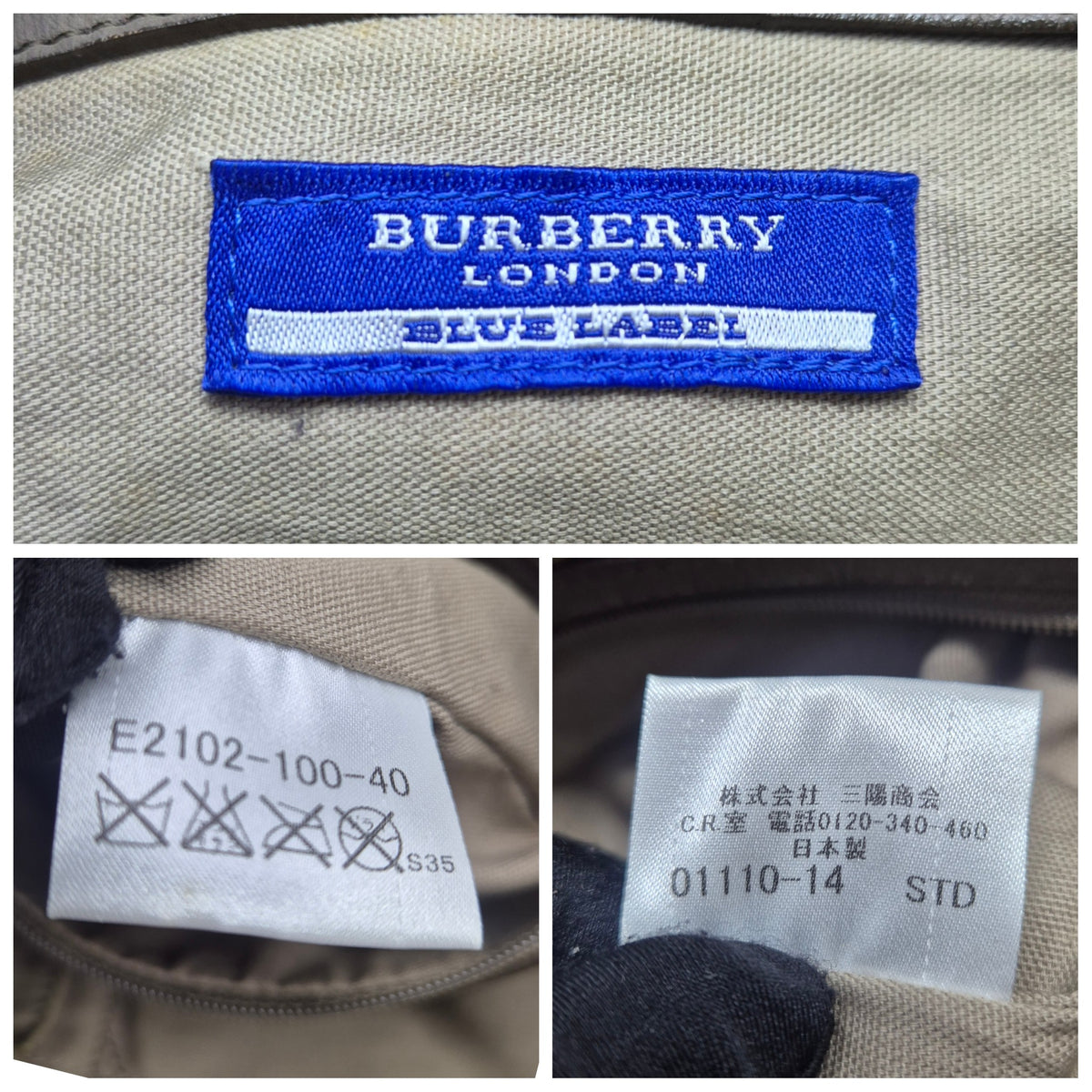 Blue Label Burberry Nova Check Canvas Hobo Bag Brass Hw (Brown)