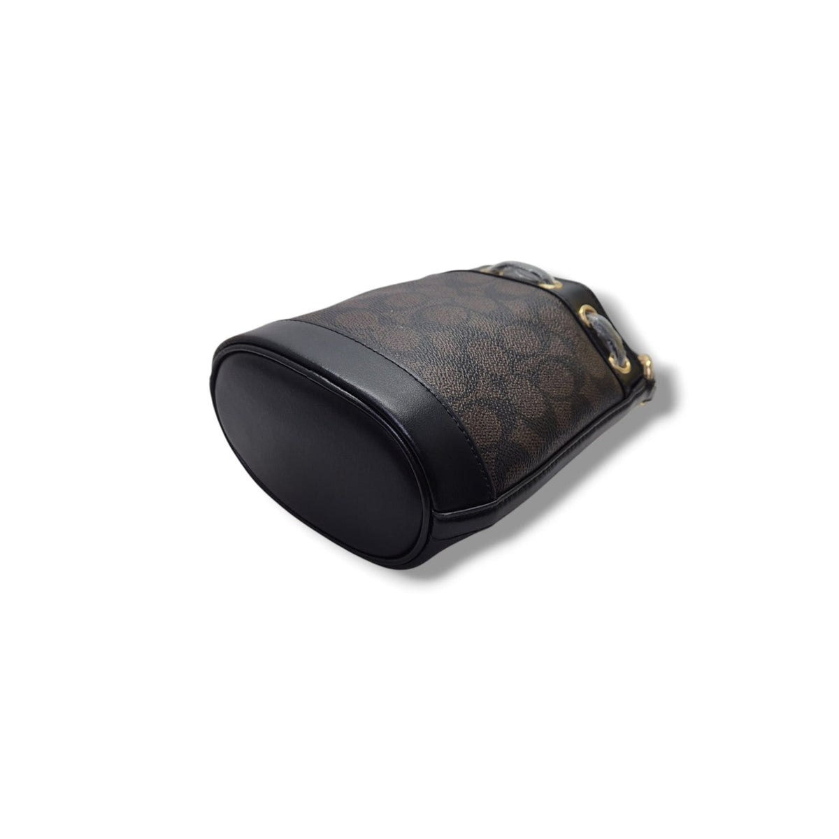 Coach Signature Canvas Mini Bucket Bag (Brown/Black)