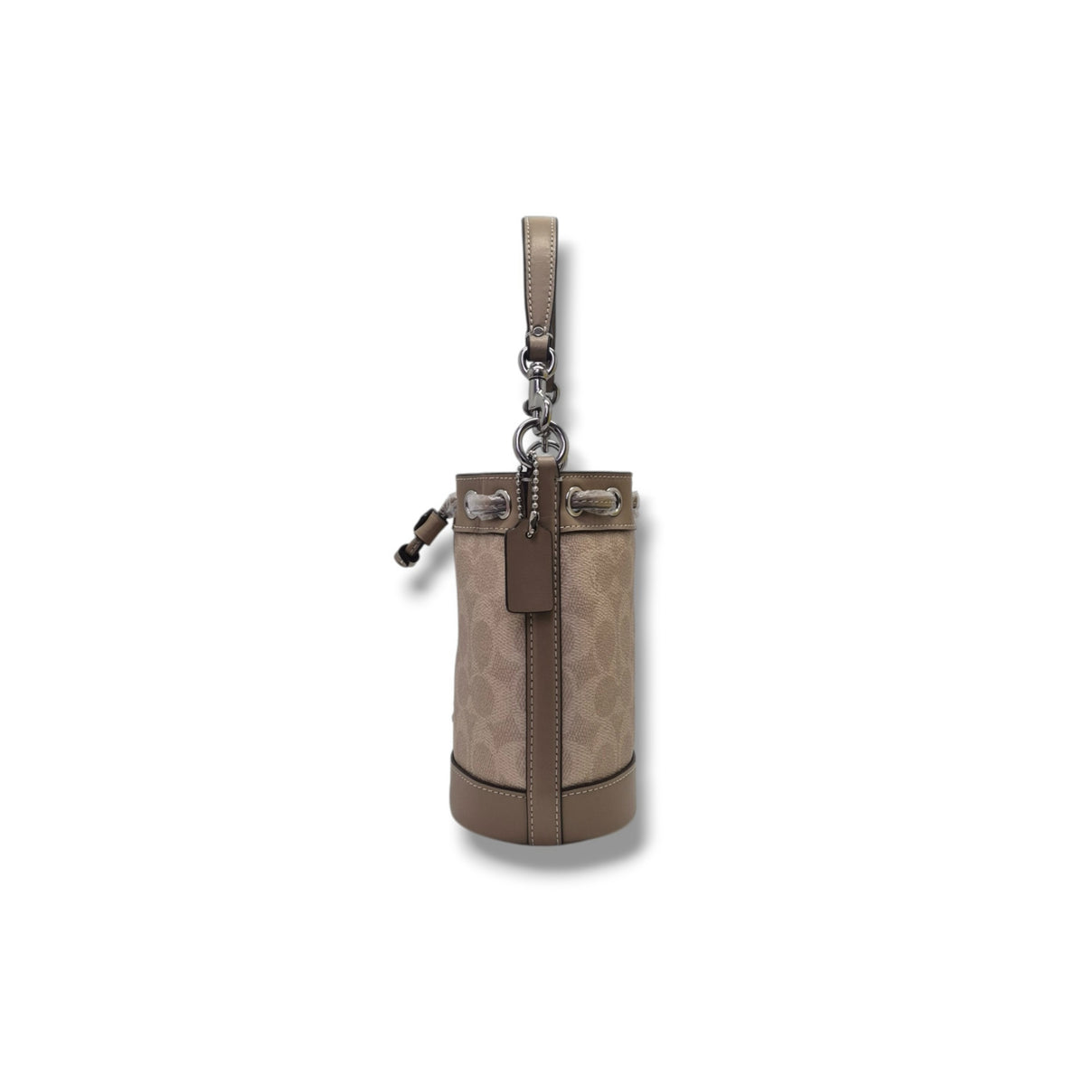 Coach Signature Canvas Mini Bucket Bag (Sand/Taupe)