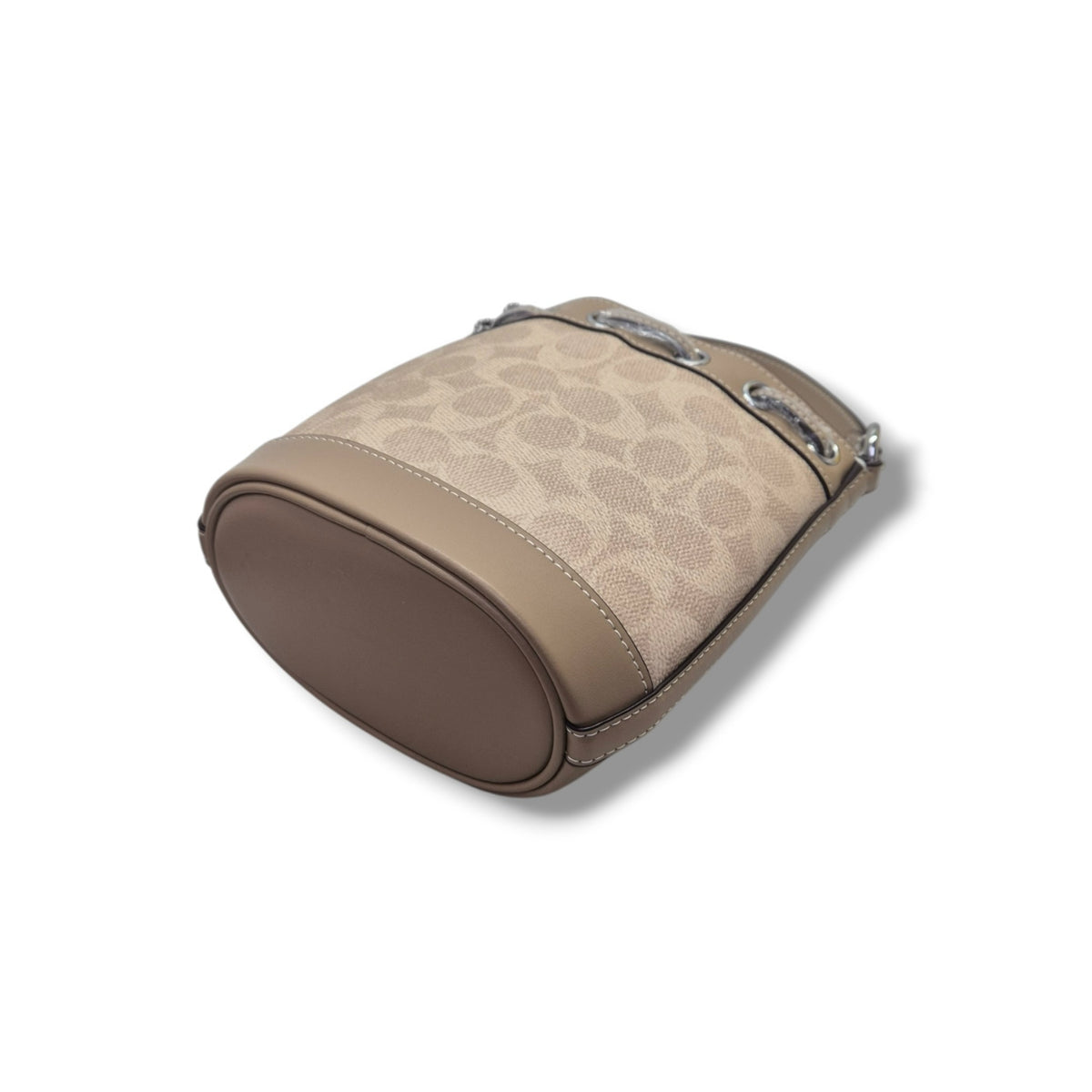 Coach Signature Canvas Mini Bucket Bag (Sand/Taupe)