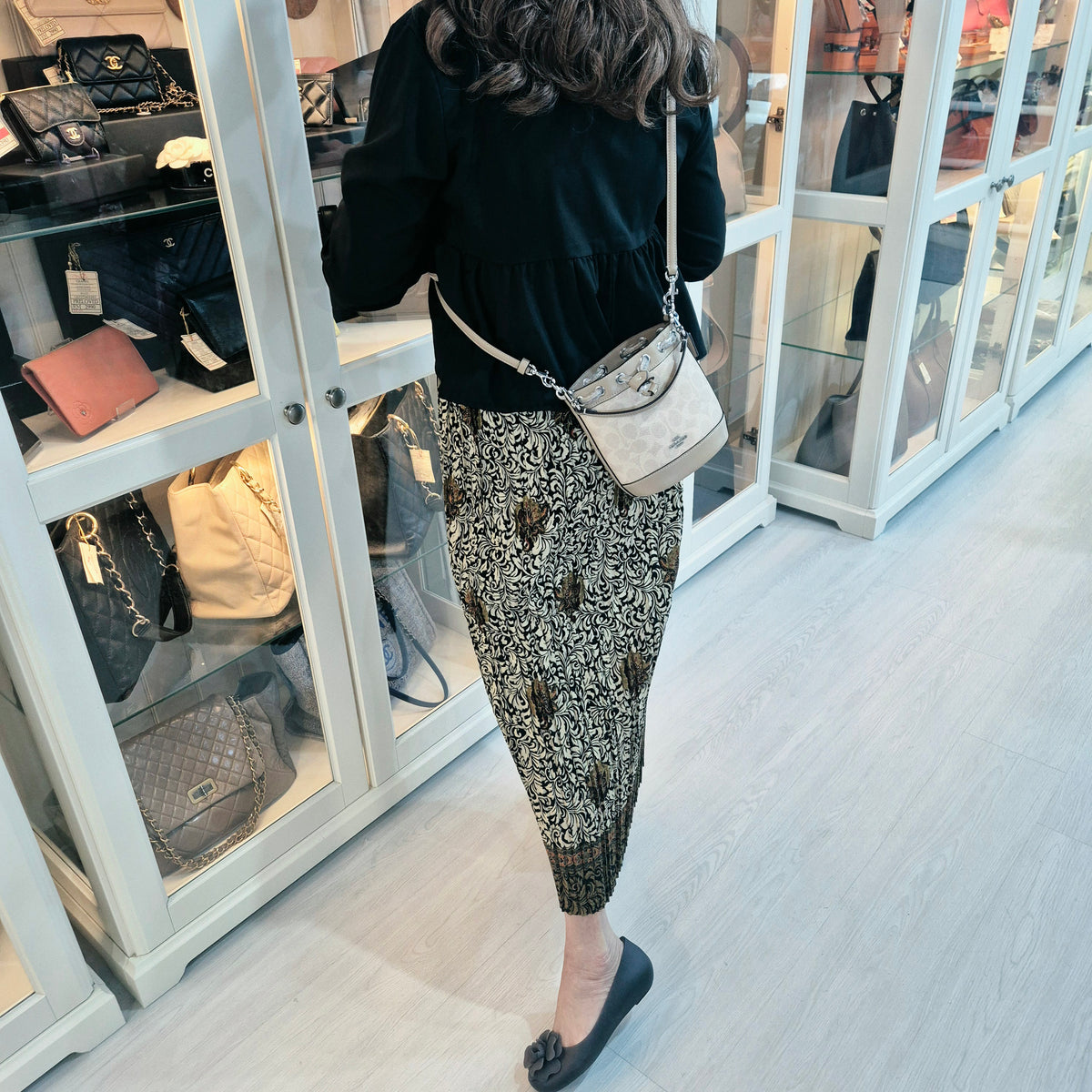 Coach Signature Canvas Mini Bucket Bag (Sand/Taupe)