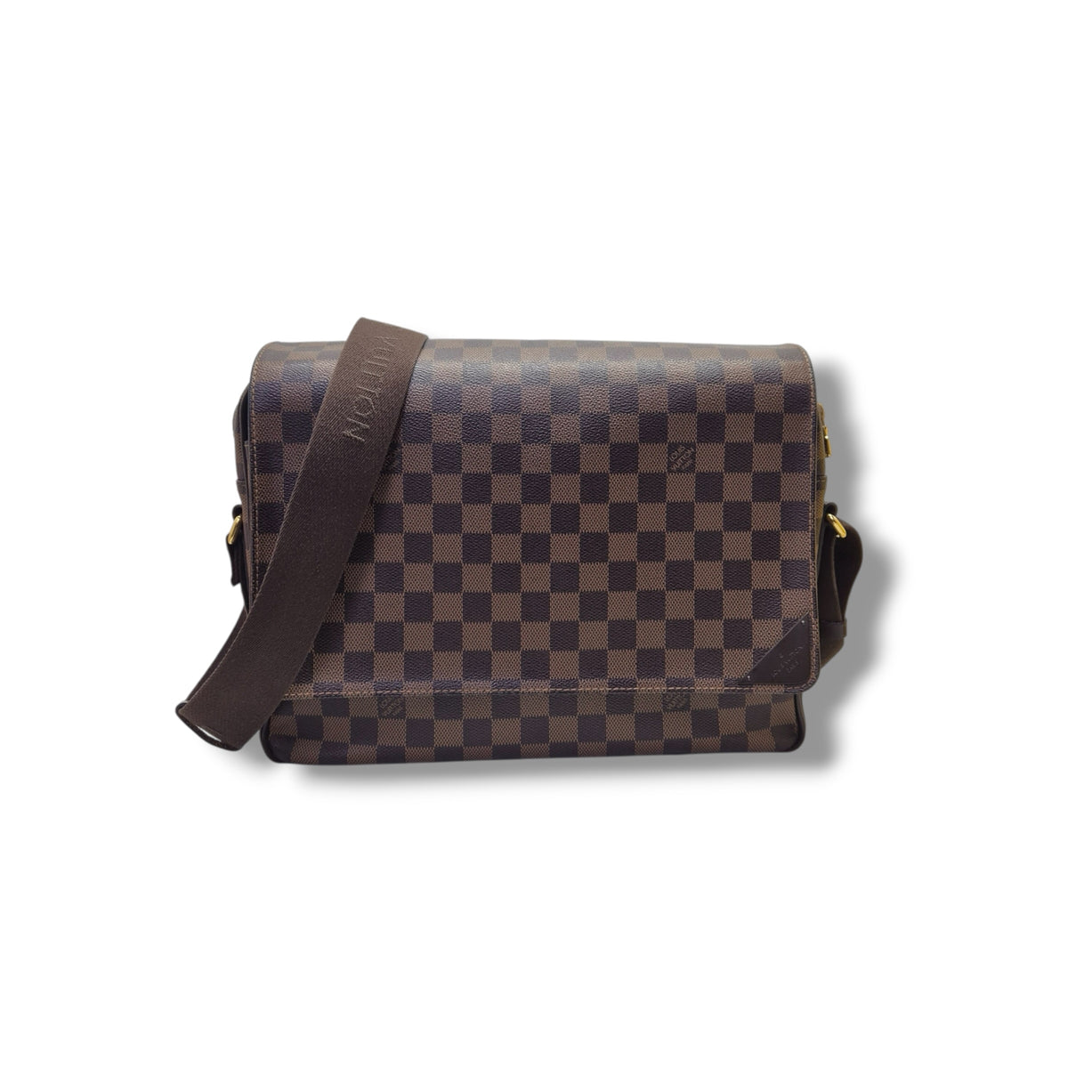 Louis Vuitton Shelton MM Messenger Bag Damier Ebene Ghw