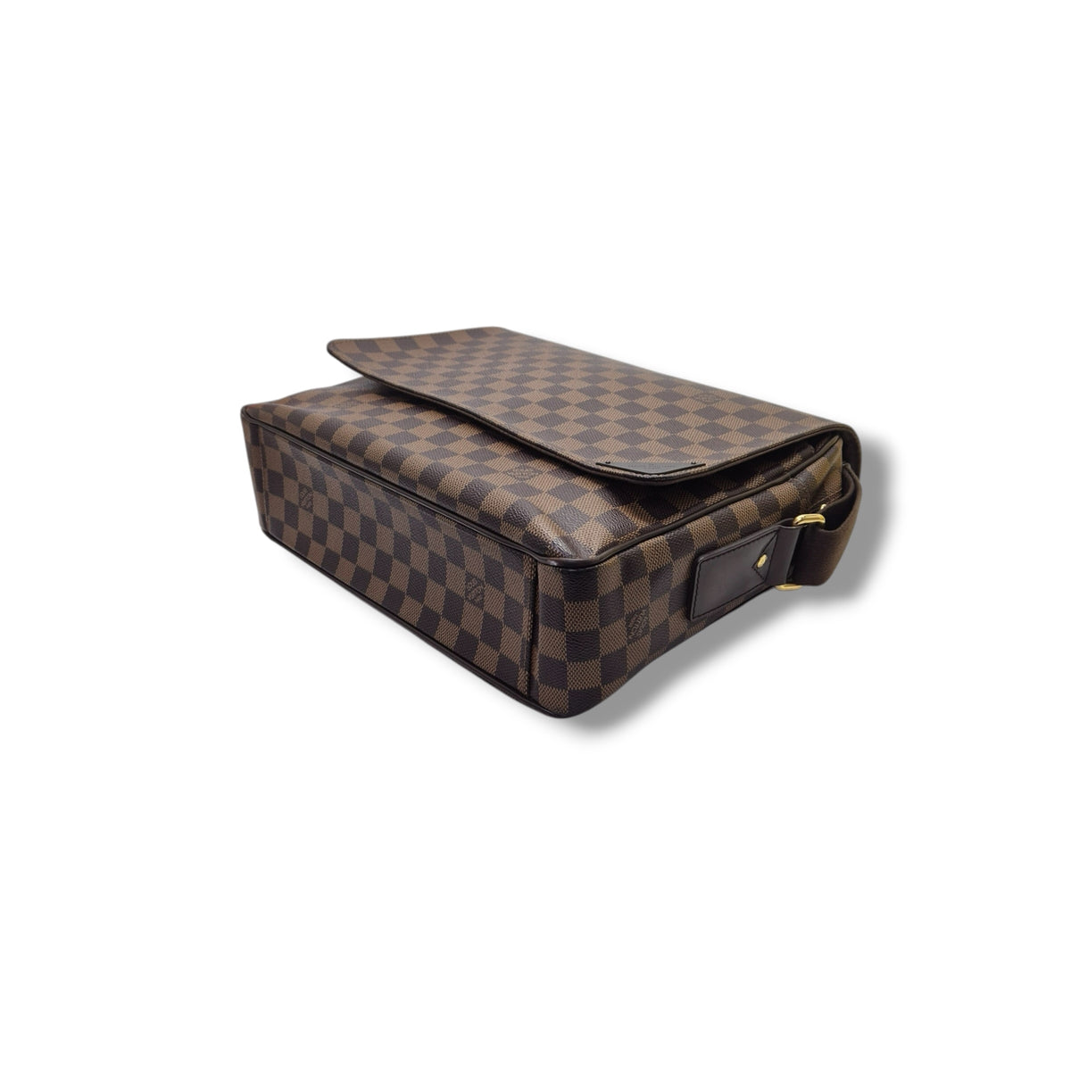 Louis Vuitton Shelton MM Messenger Bag Damier Ebene Ghw