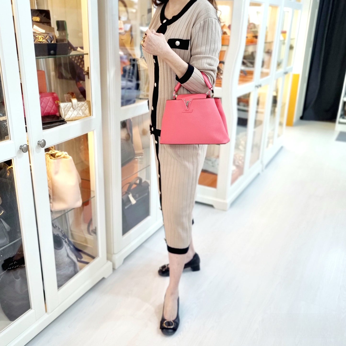 louis Vuitton Capucines BB Taurillon Leather Shw (Pink)