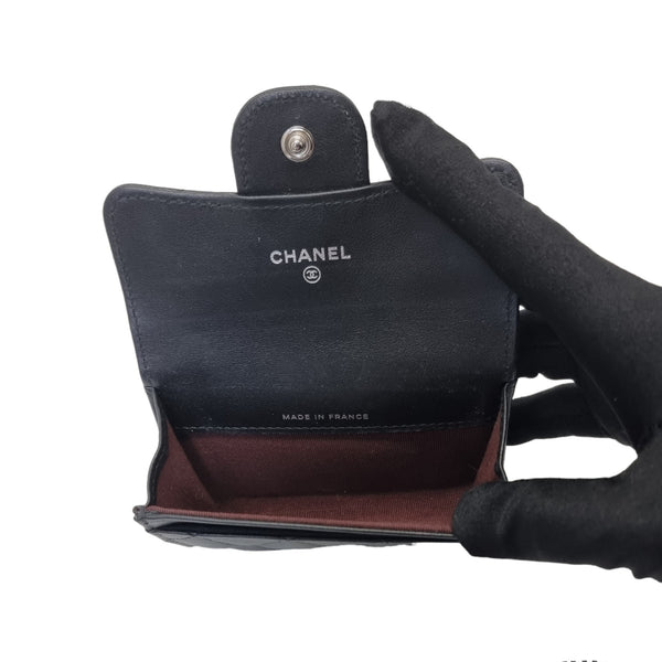 Chanel Classic Card Holder Lambskin Shw (Black)