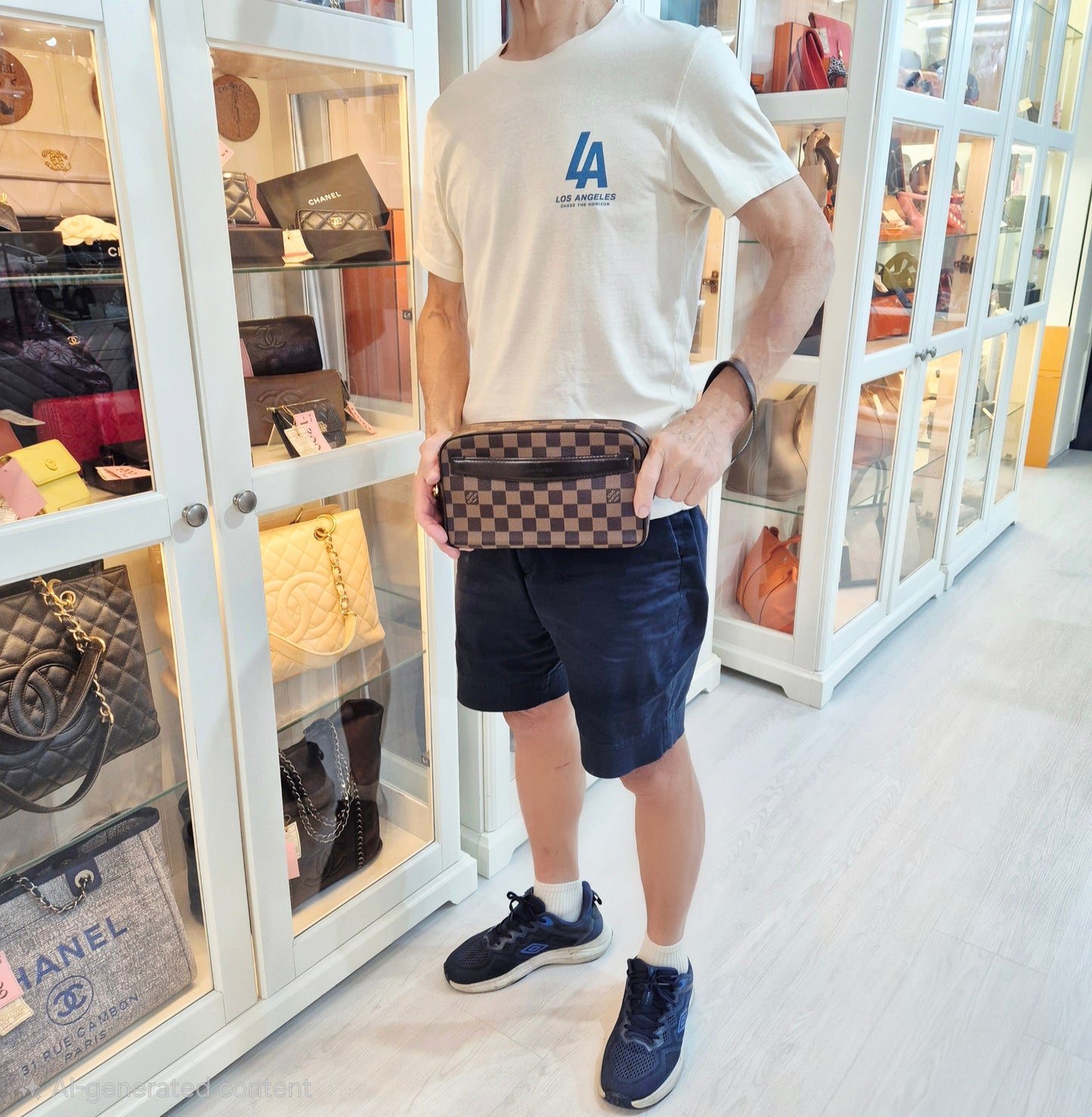 Louis Vuitton Saint Paul Clutch Damier Ebene Ghw
