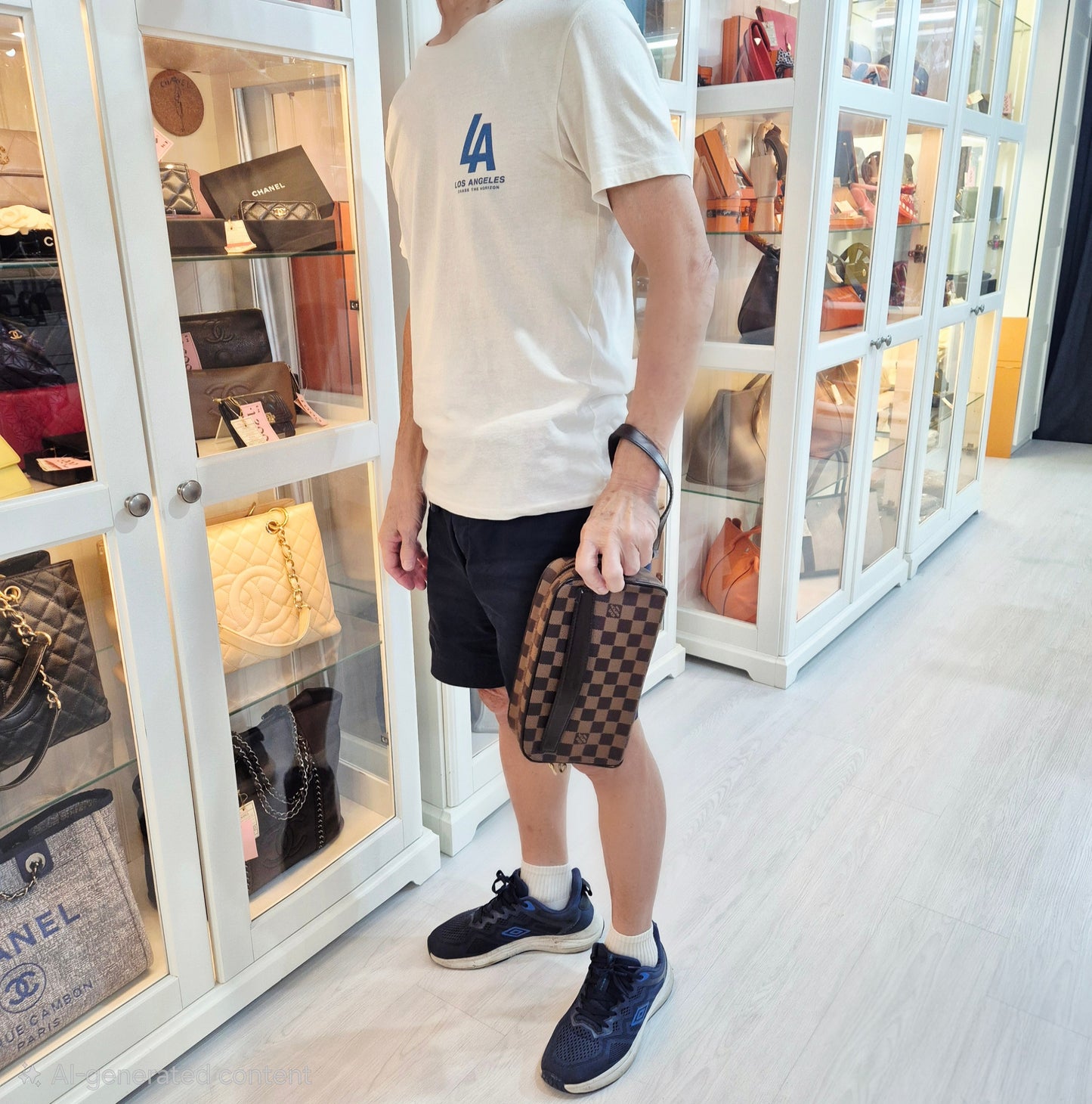 Louis Vuitton Saint Paul Clutch Damier Ebene Ghw