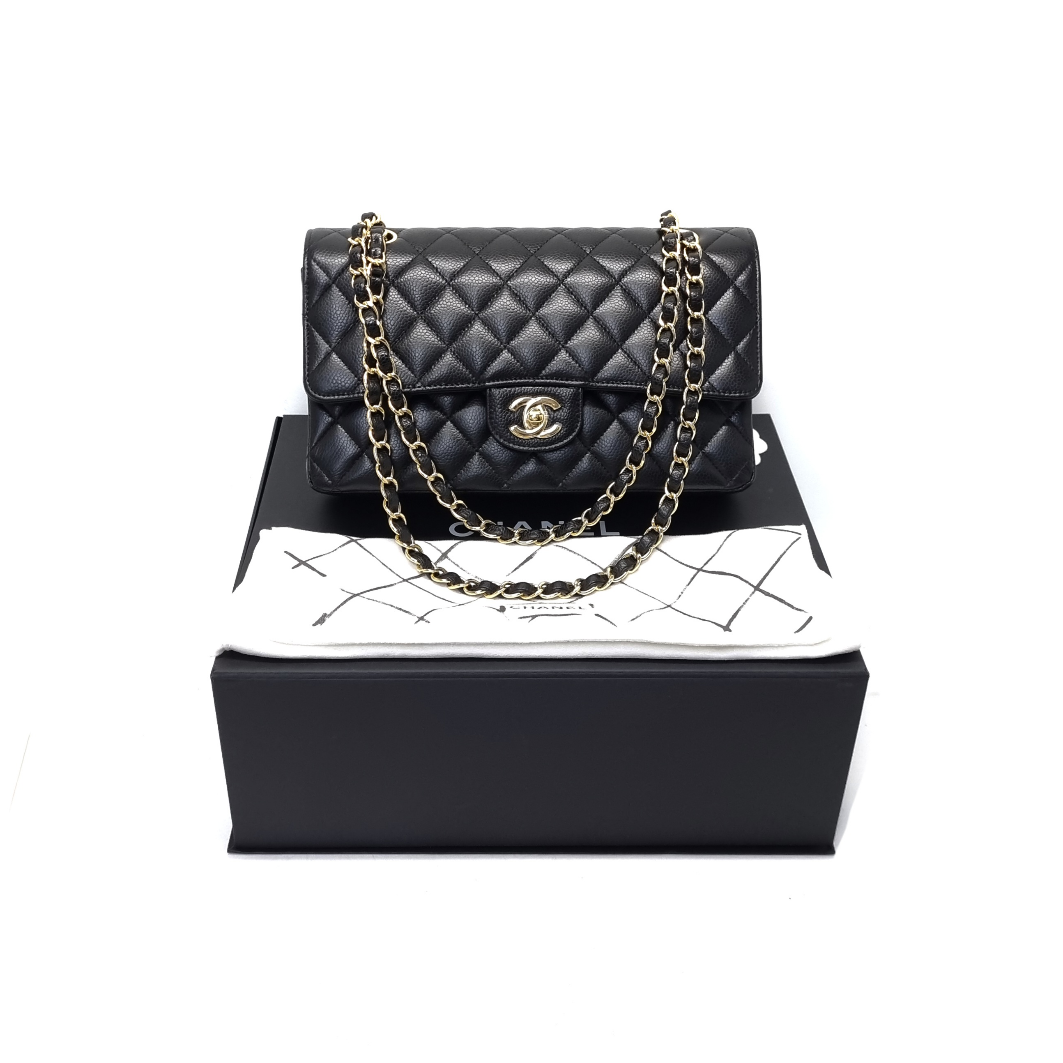 Chanel Classic Medium Double Flap Caviar Ghw (Black) – ValiseLaBel