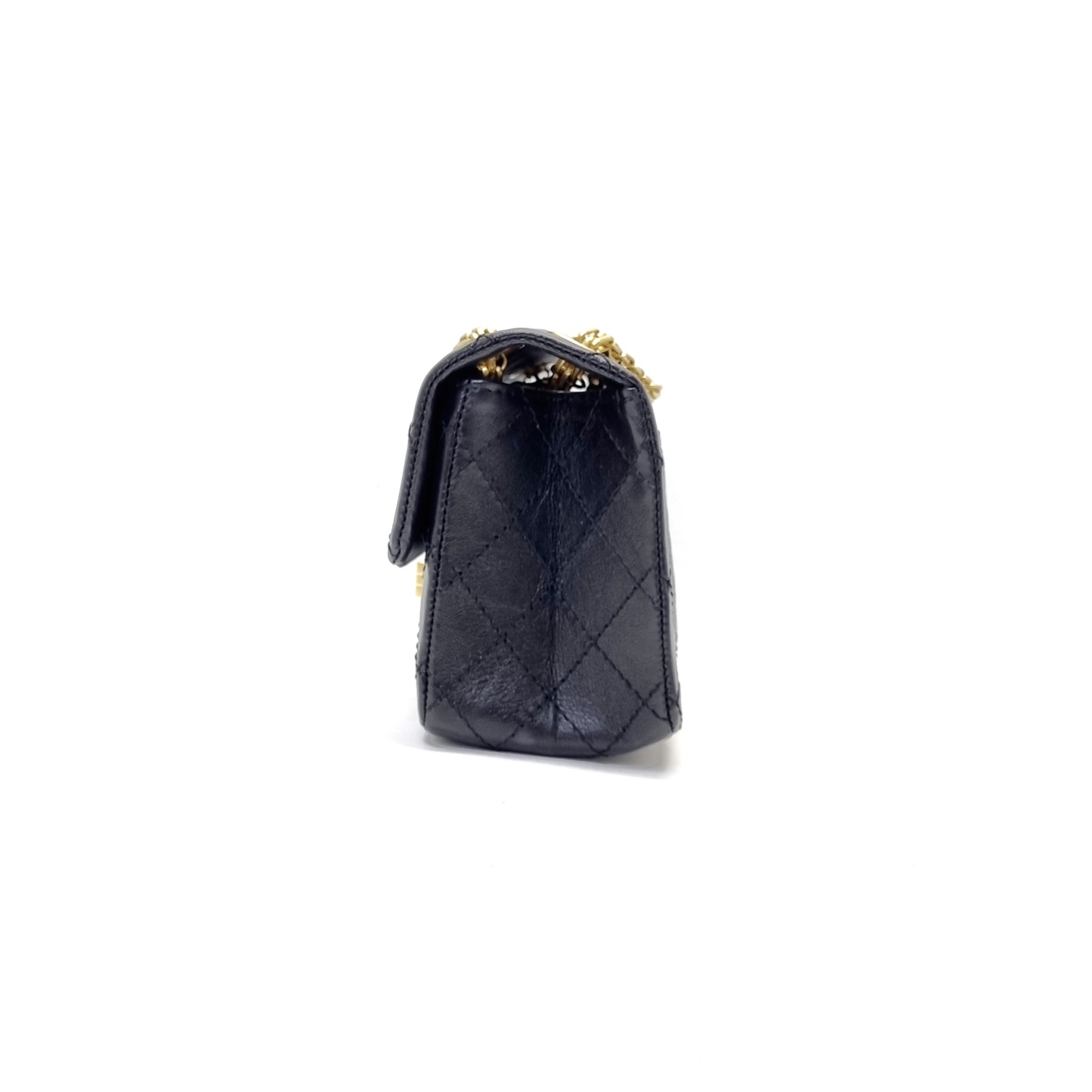 Chanel Reissue Mini 2.55 Aged Calfskin Leather Ghw (Black)