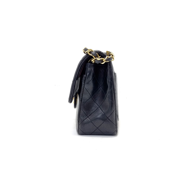 Chanel Vintage Classic Double Flap Small Lambskin Ghw (Black)