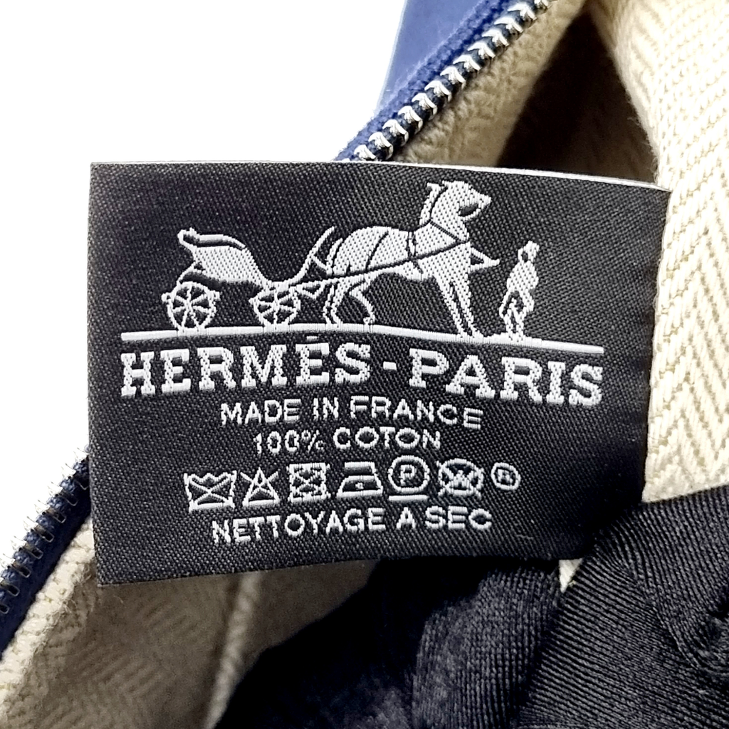Hermes Ecru/Rouge Toile H Bride-a-Brac Large Case Hermes