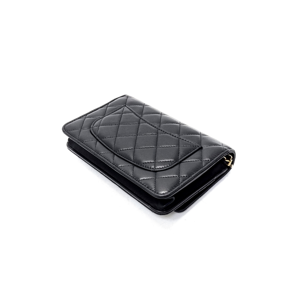 Chanel Wallet On Chain Lambskin Ghw (Black)