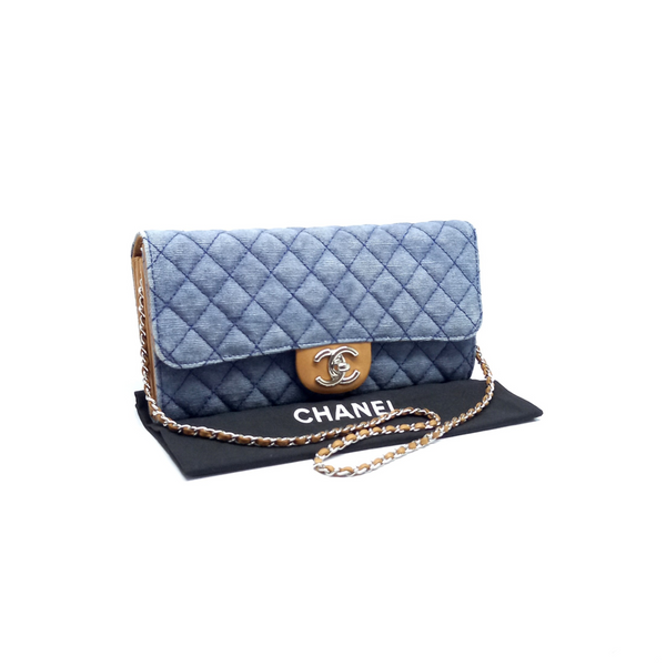 Chanel Wallet On Chain Denim Blue Shw