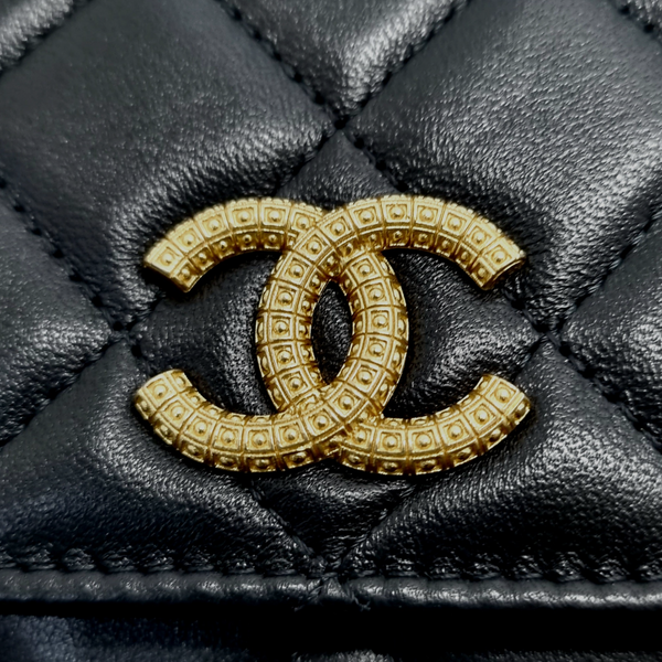 Chanel Wallet On Chain Lambskin Ghw (Black)